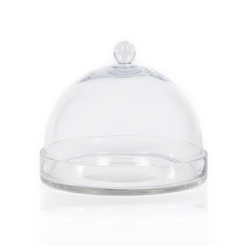 Glass Cloche with Glass Tray (Large)