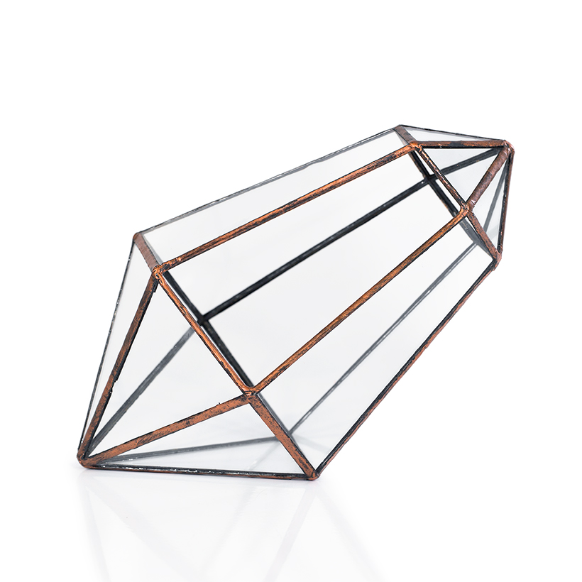 Double-Pointed Crystal Terrarium (Copper)